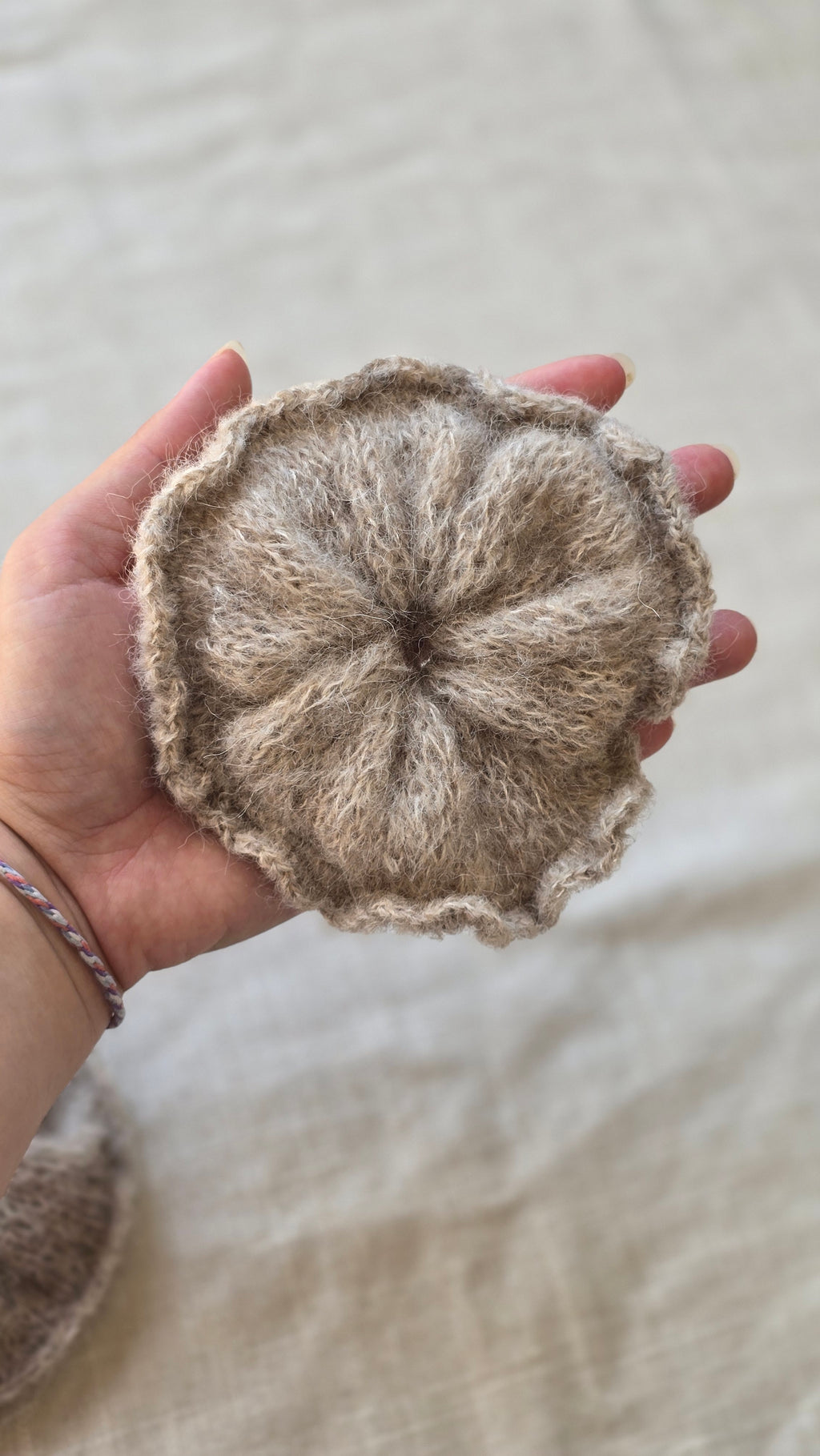 Brushed Alpaca Silk Knit Scrunchie - Curly Edge