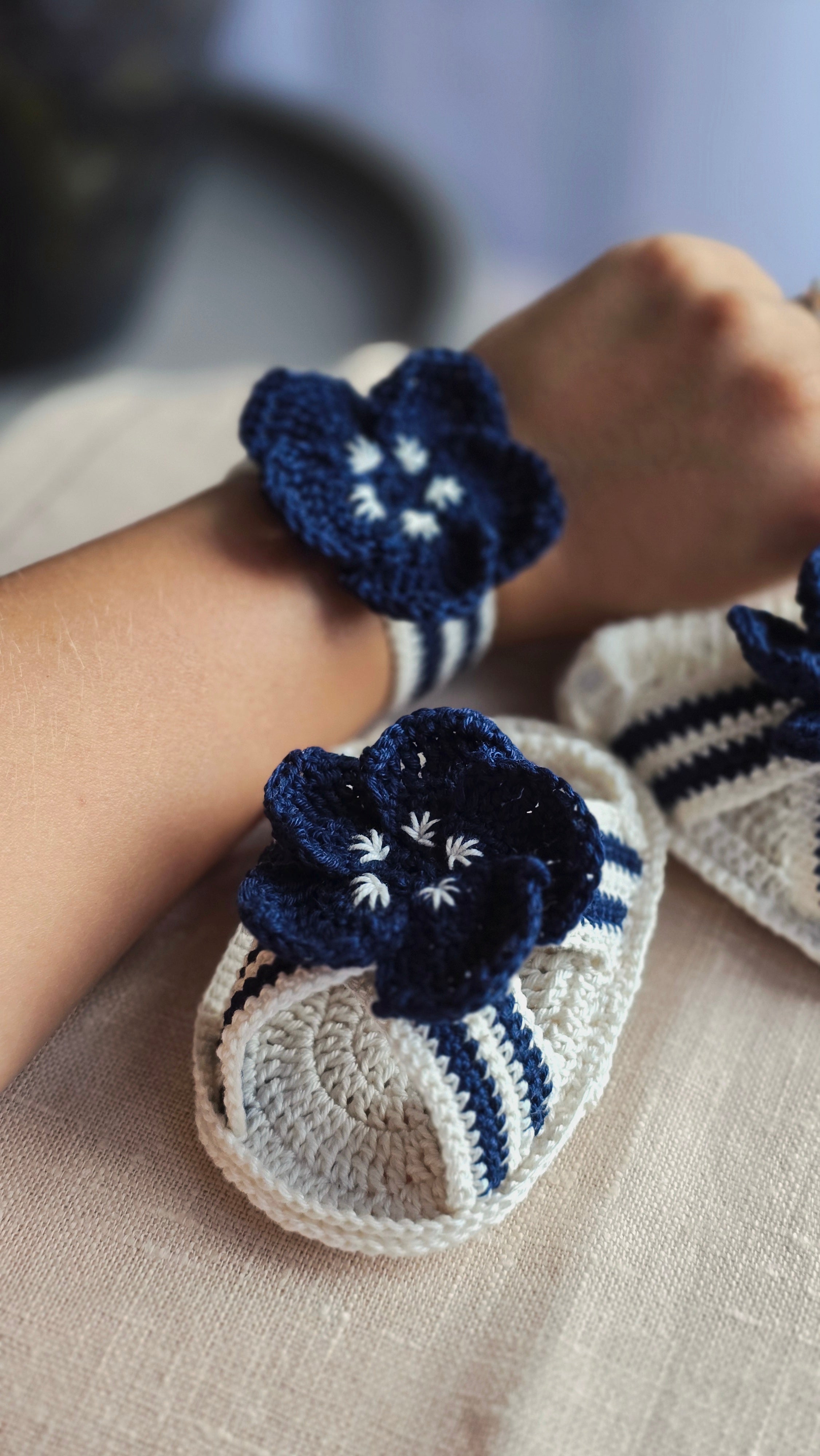 Mini & Me Blossom Set  - Deep Navy Bloom