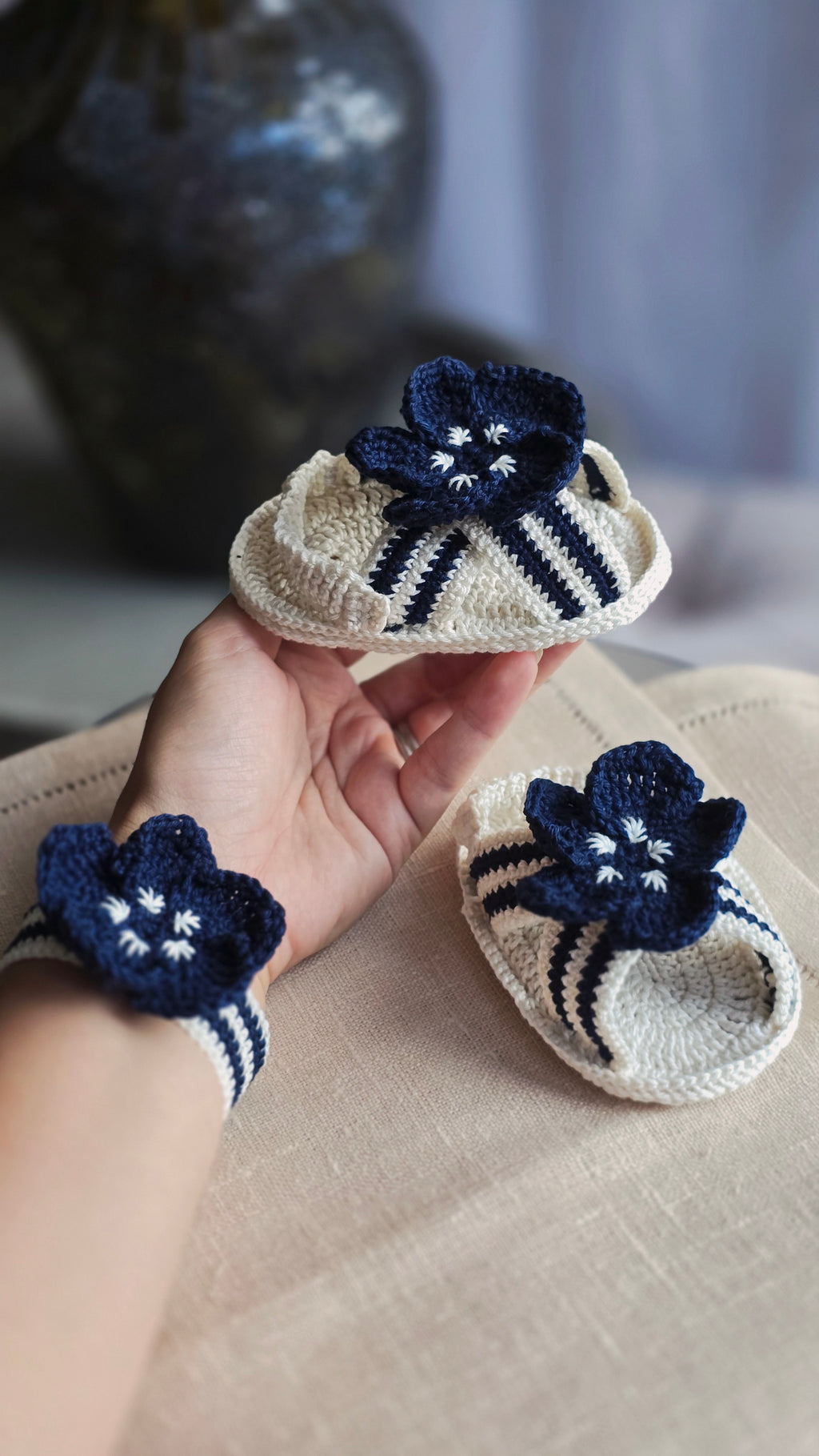 Mini & Me Blossom Set  - Deep Navy Bloom