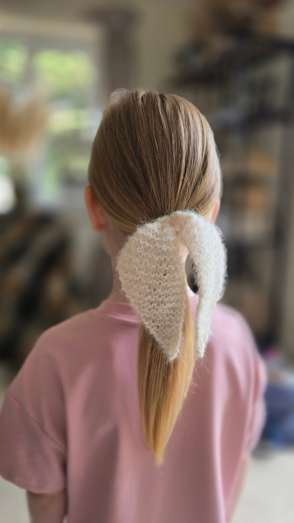 “Angel Wings” – Handmade Alpaca Silk Hair Accessory (2-in-1 Convertible Bow & Tie)