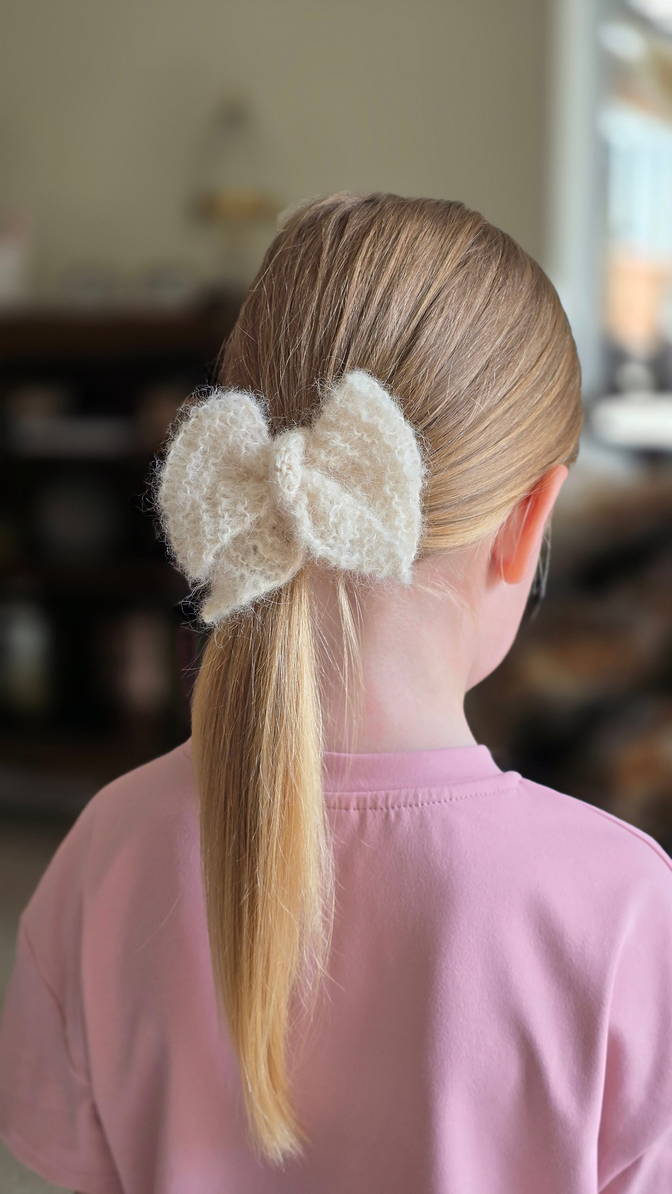“Angel Wings” – Handmade Alpaca Silk Hair Accessory (2-in-1 Convertible Bow & Tie)