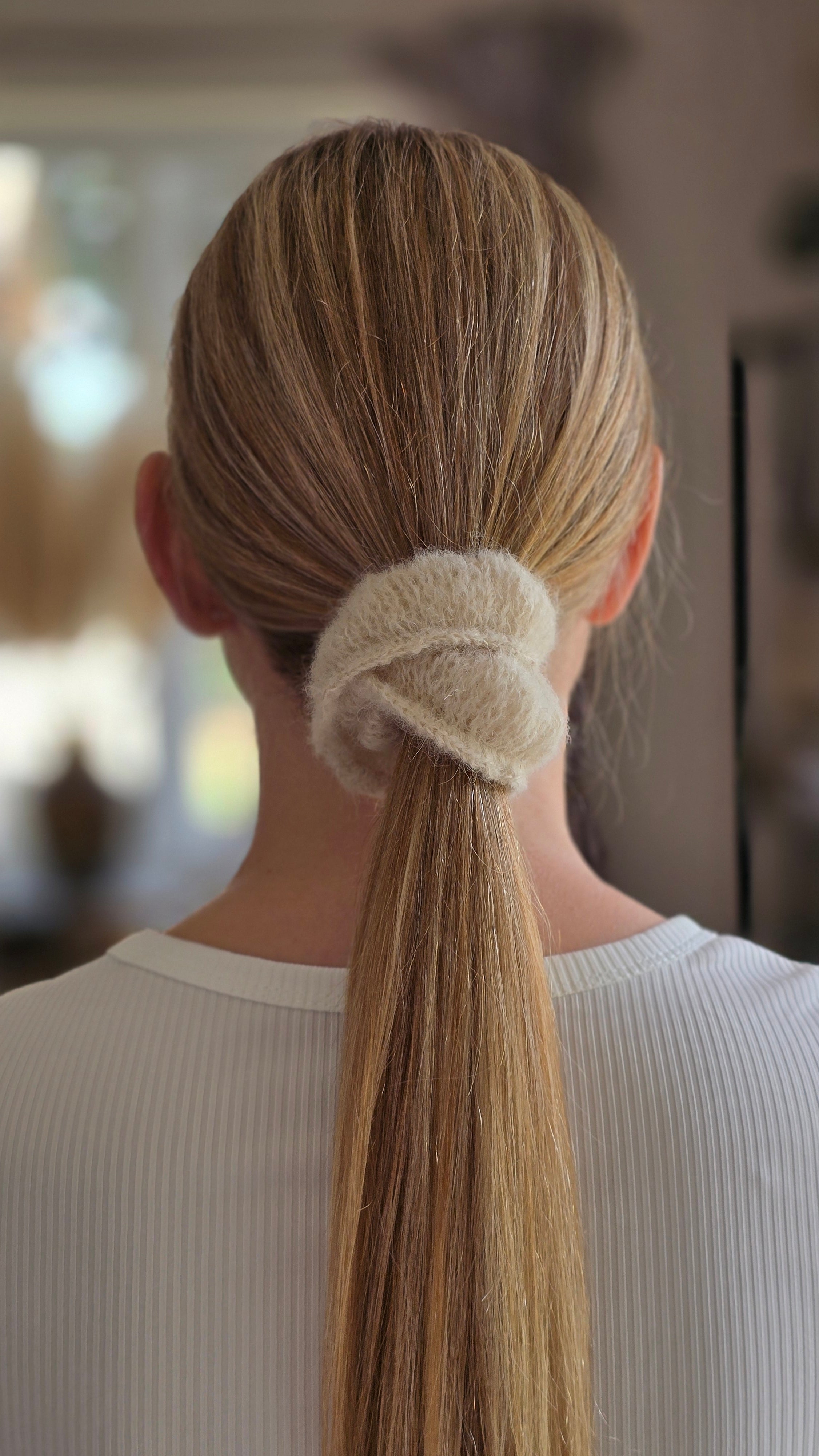 Brushed Alpaca Silk Knit Scrunchie - Classic Edge