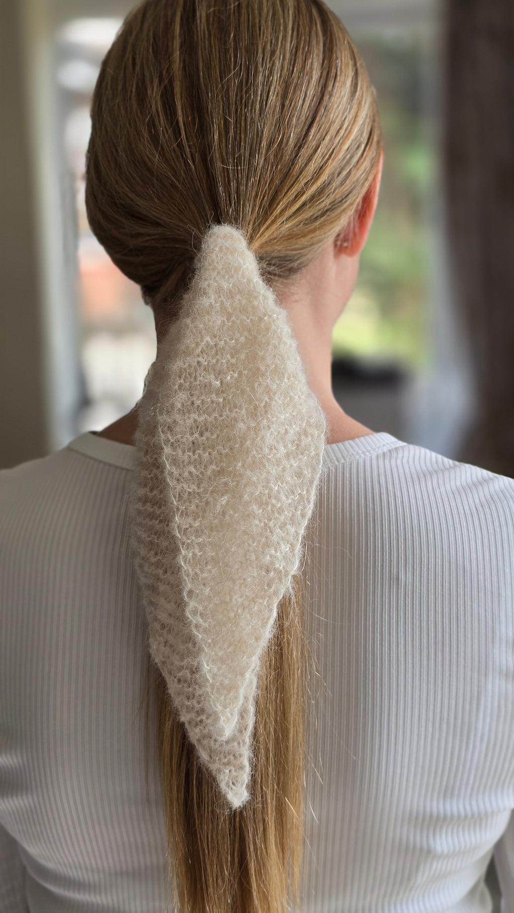 “Angel Wings” – Handmade Alpaca Silk Hair Accessory (2-in-1 Convertible Bow & Tie)