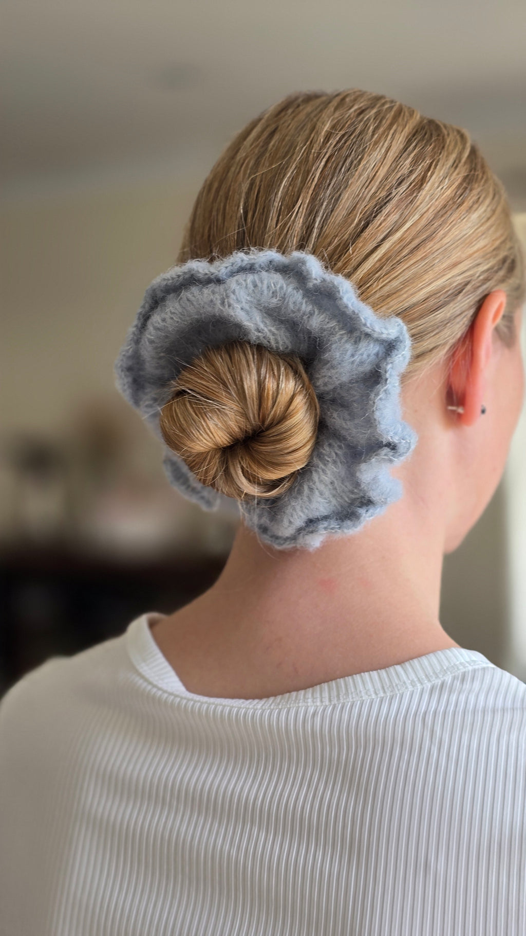 Brushed Alpaca Silk Knit Scrunchie - Curly Edge