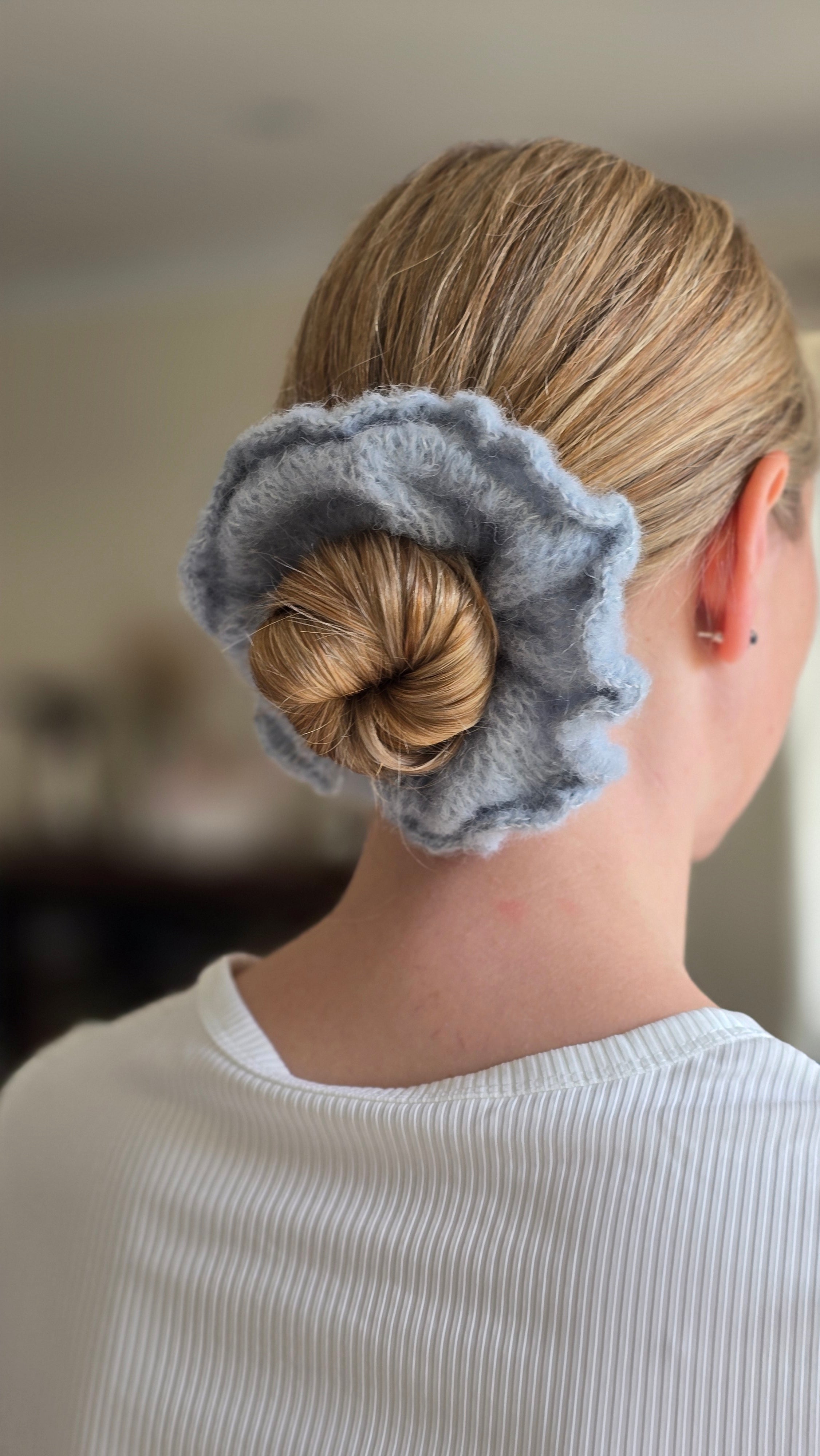 Brushed Alpaca Silk Knit Scrunchie - Curly Edge