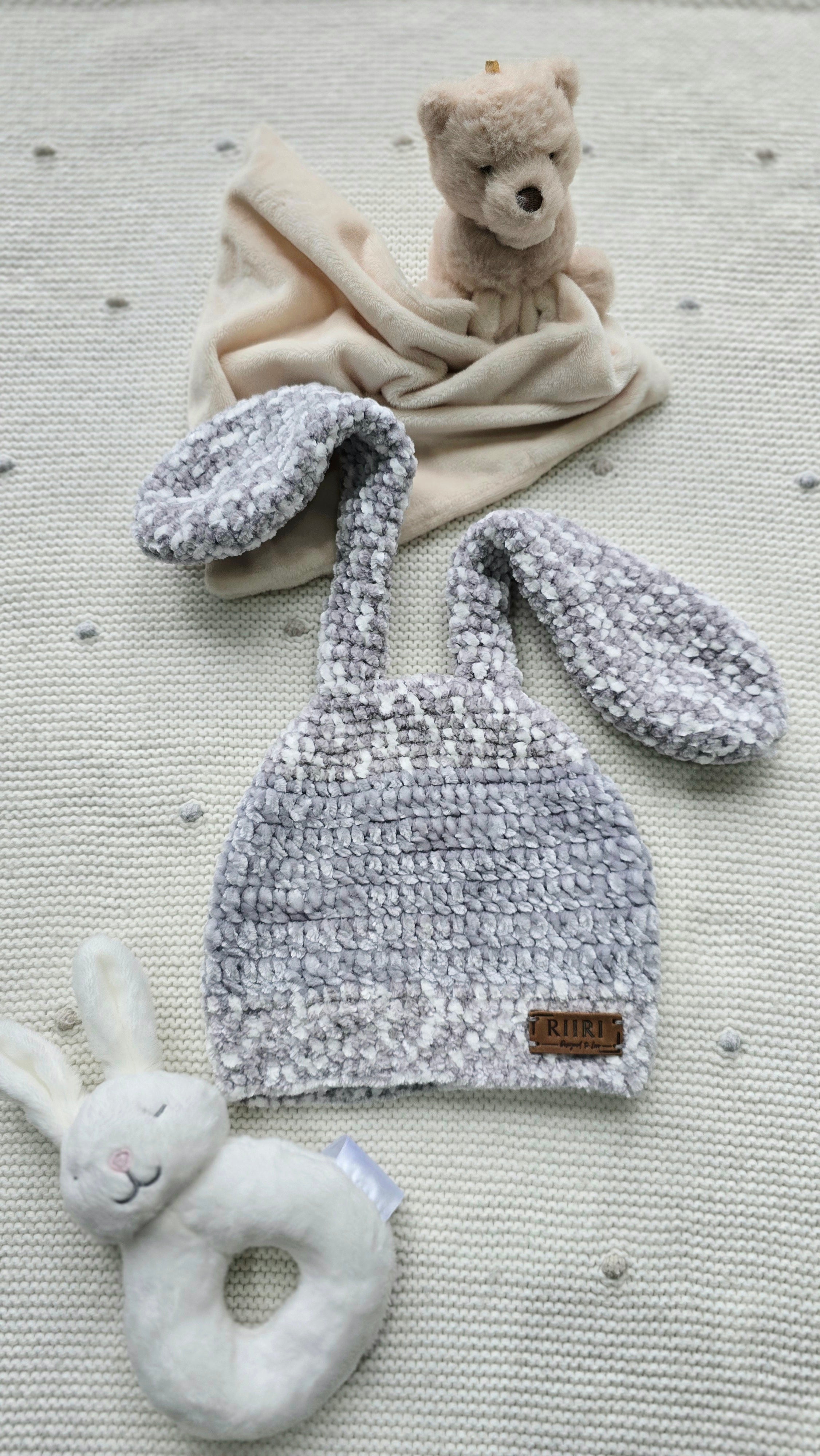 Bunny Dreams — Soft Chenille Baby Hat