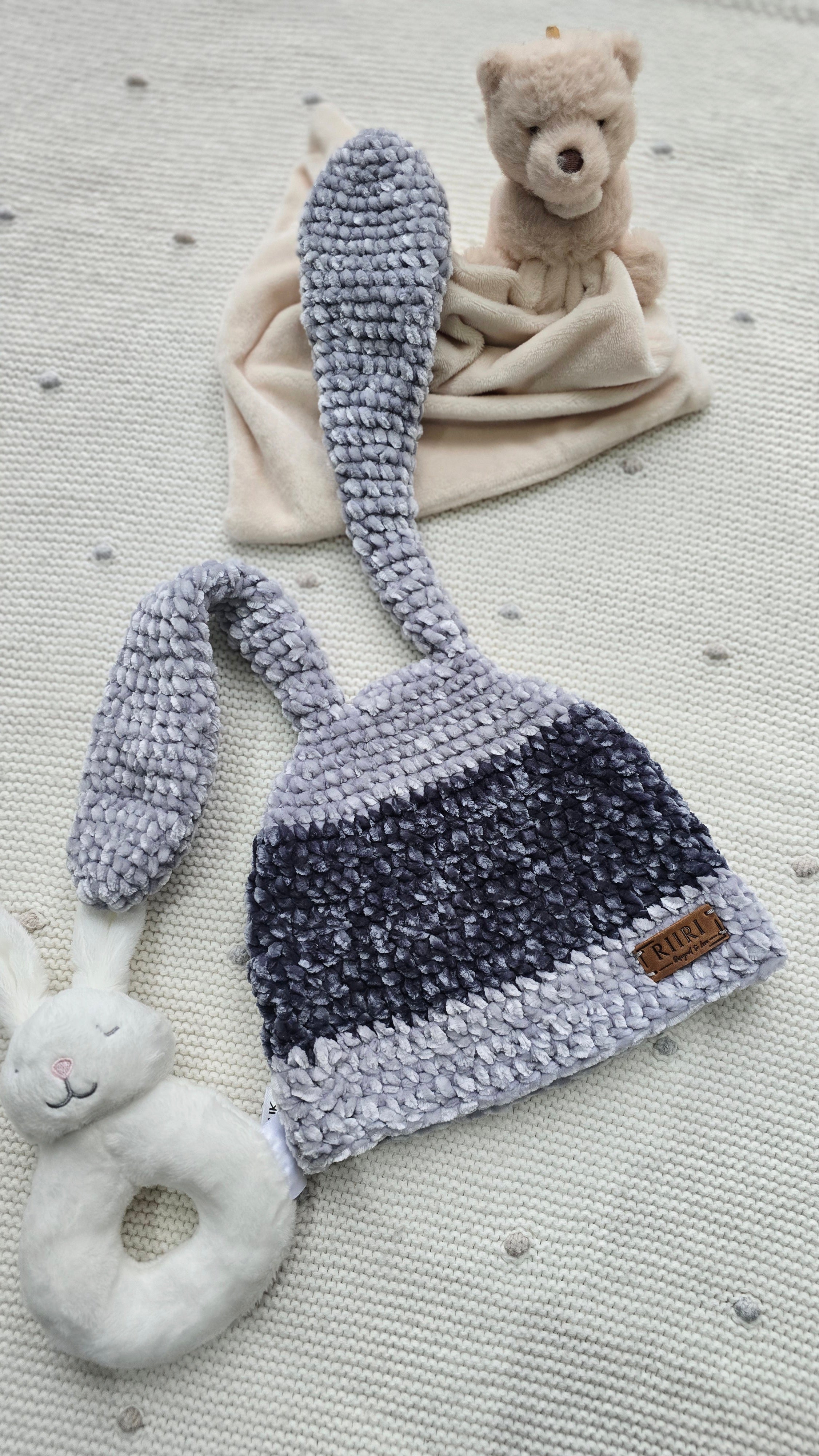 Bunny Dreams — Soft Chenille Baby Hat