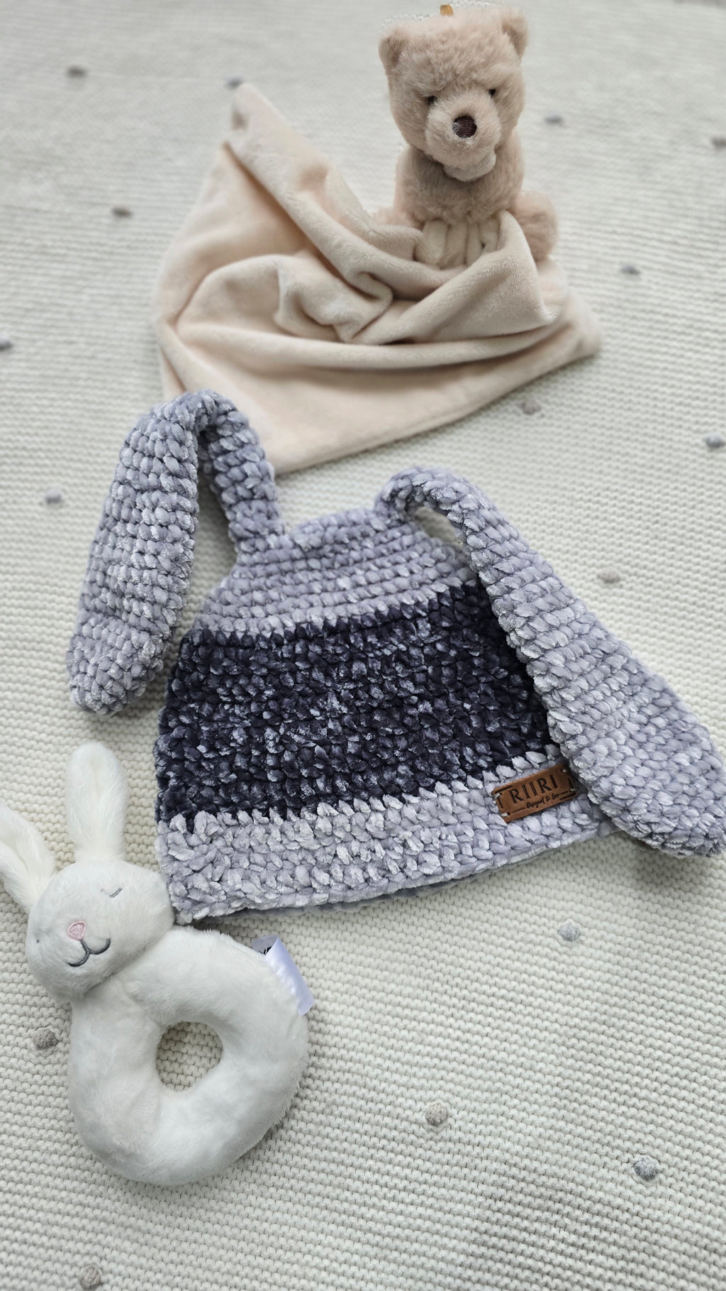Bunny Dreams — Soft Chenille Baby Hat