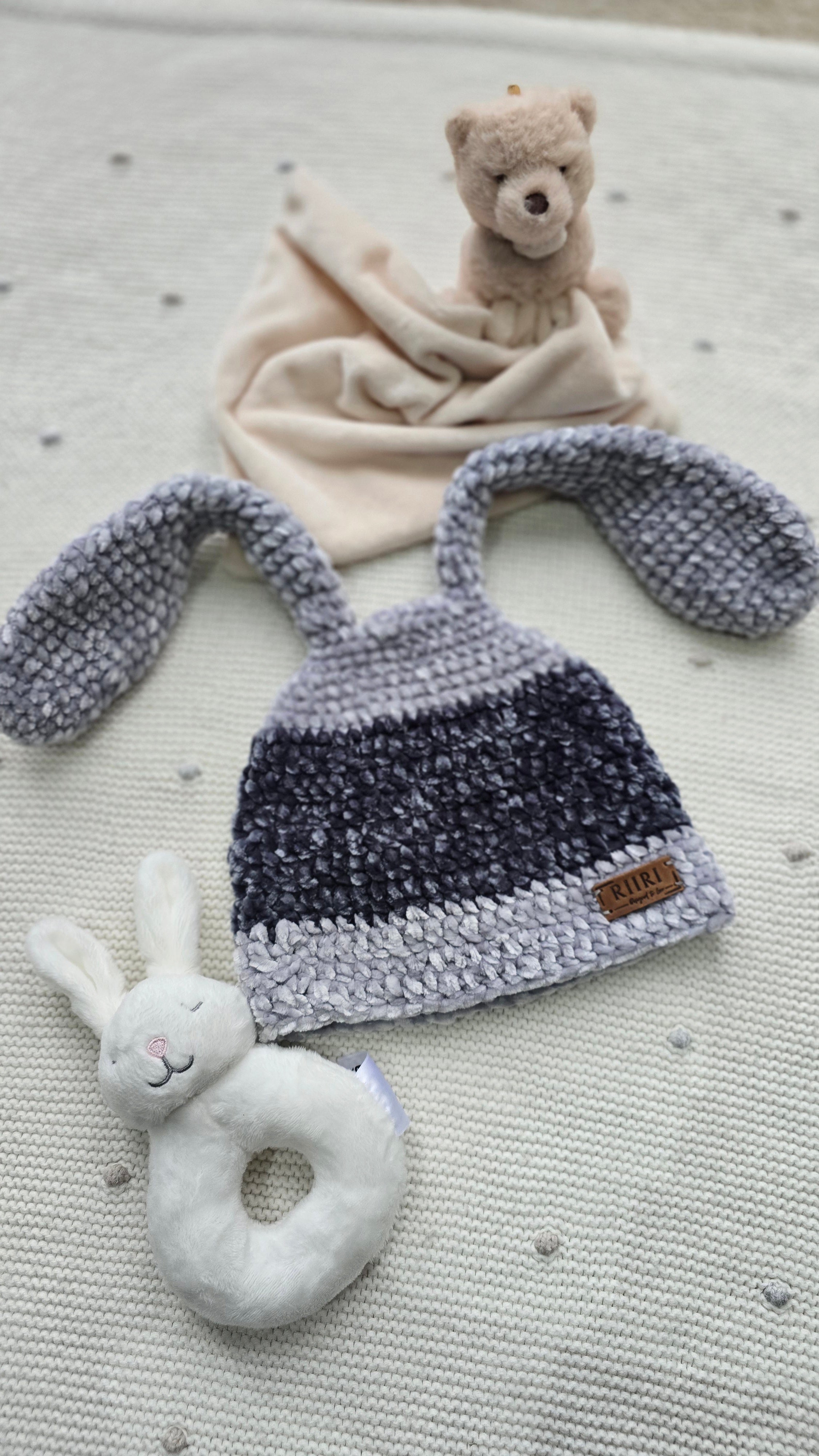 Bunny Dreams — Soft Chenille Baby Hat