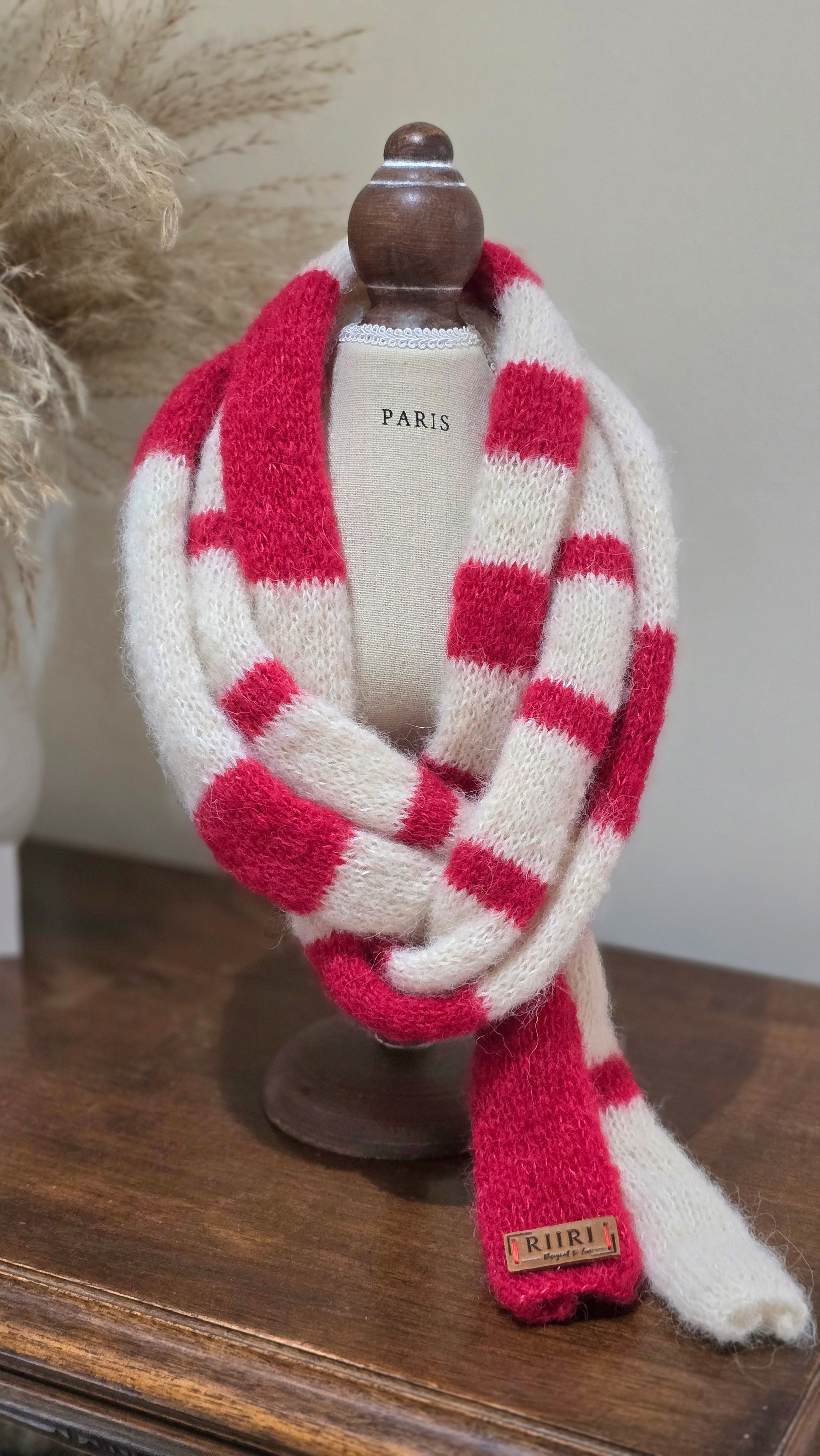 Candy Scarf – Handmade Alpaca & Mulberry Silk Neck Accessory