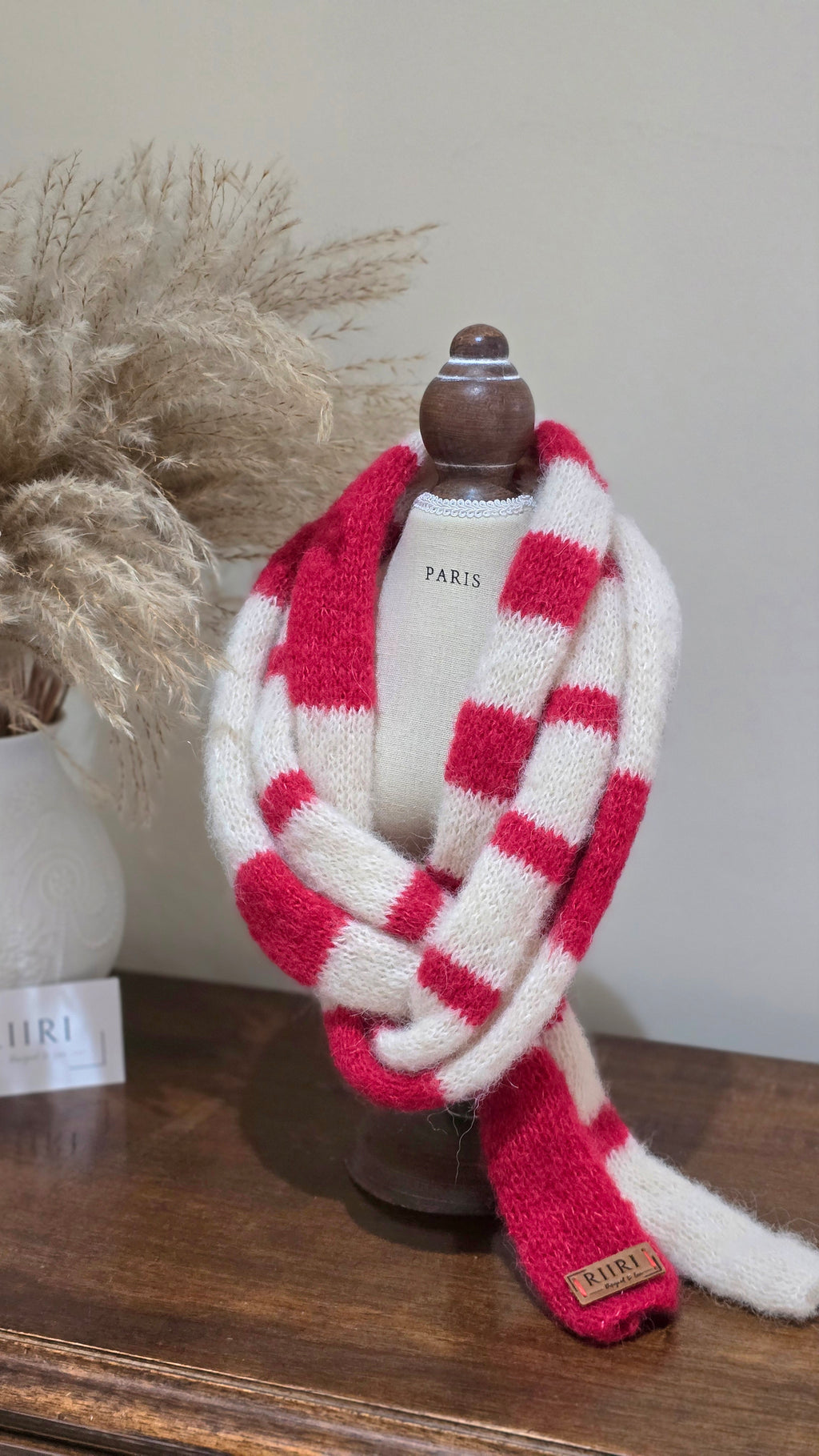 Candy Scarf – Handmade Alpaca & Mulberry Silk Neck Accessory