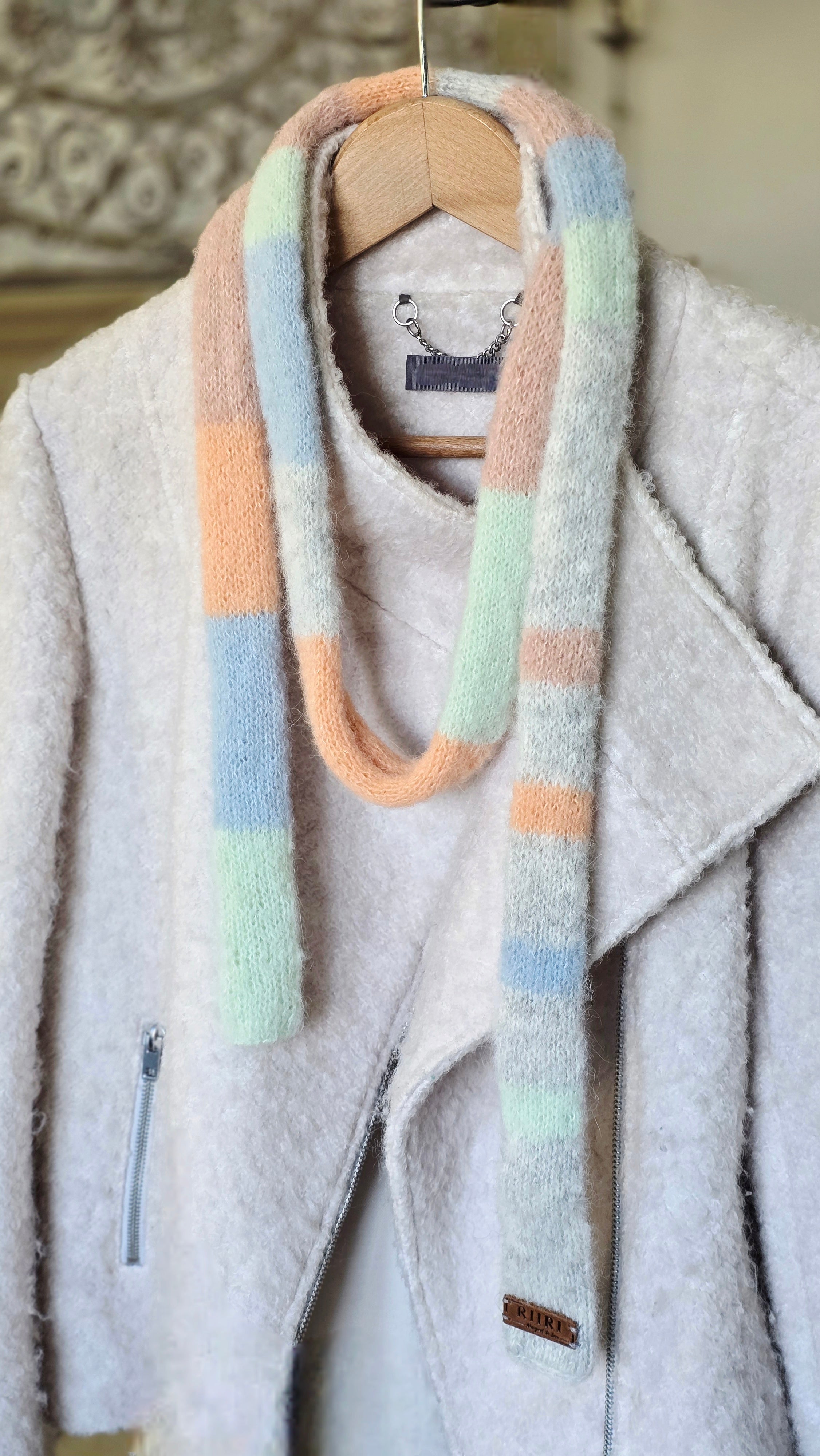 Soft Spring Scarf – Handmade Alpaca & Mulberry Silk Neck Accessory