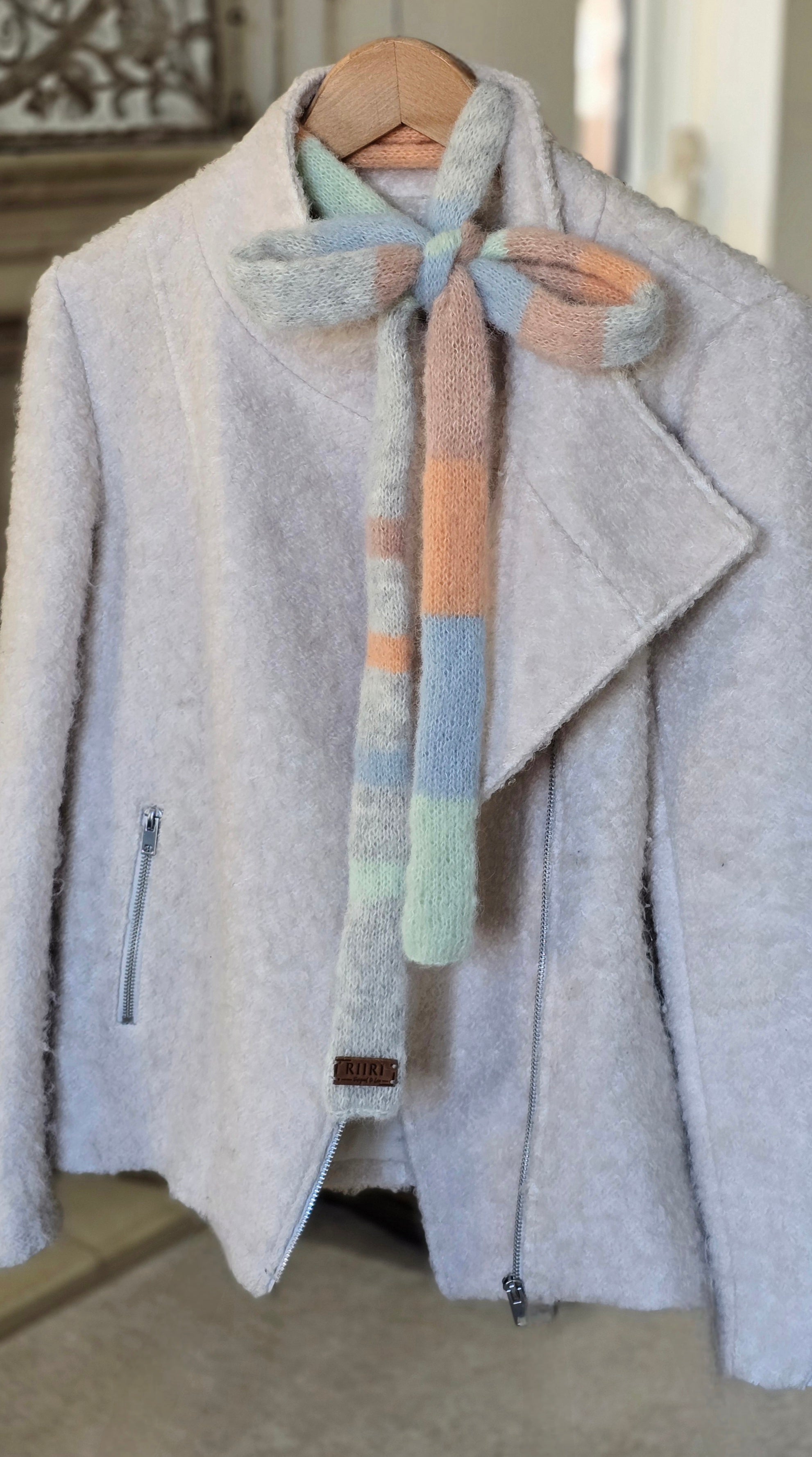 Soft Spring Scarf – Handmade Alpaca & Mulberry Silk Neck Accessory