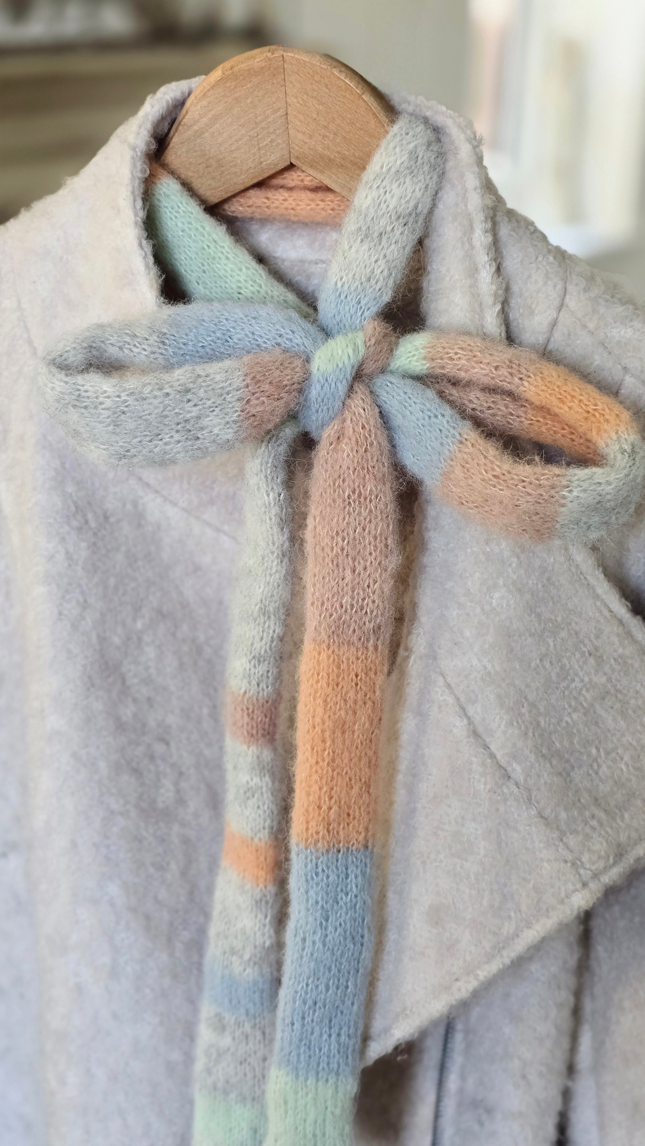 Soft Spring Scarf – Handmade Alpaca & Mulberry Silk Neck Accessory