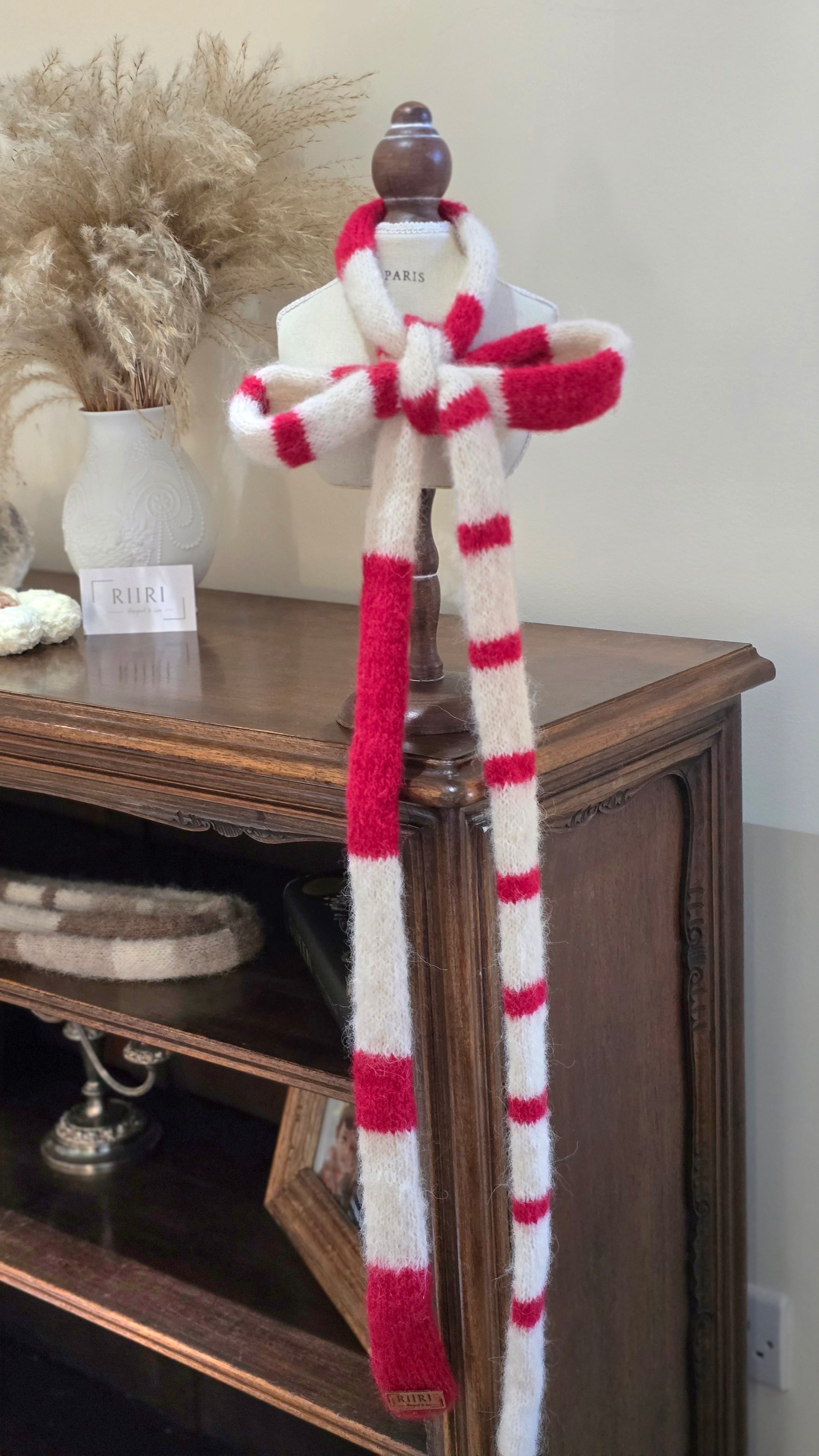 Candy Scarf – Handmade Alpaca & Mulberry Silk Neck Accessory