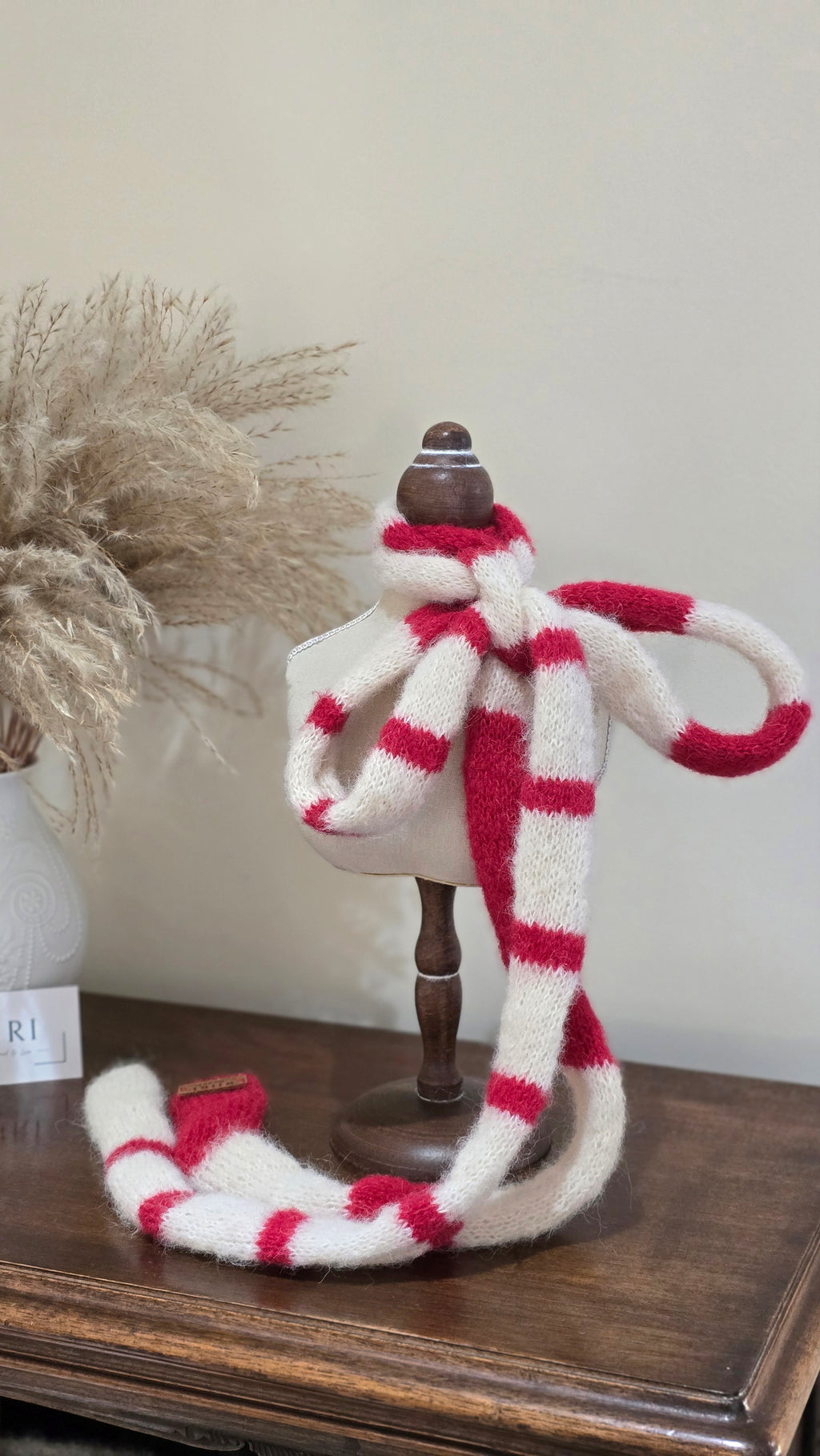 Candy Scarf – Handmade Alpaca & Mulberry Silk Neck Accessory