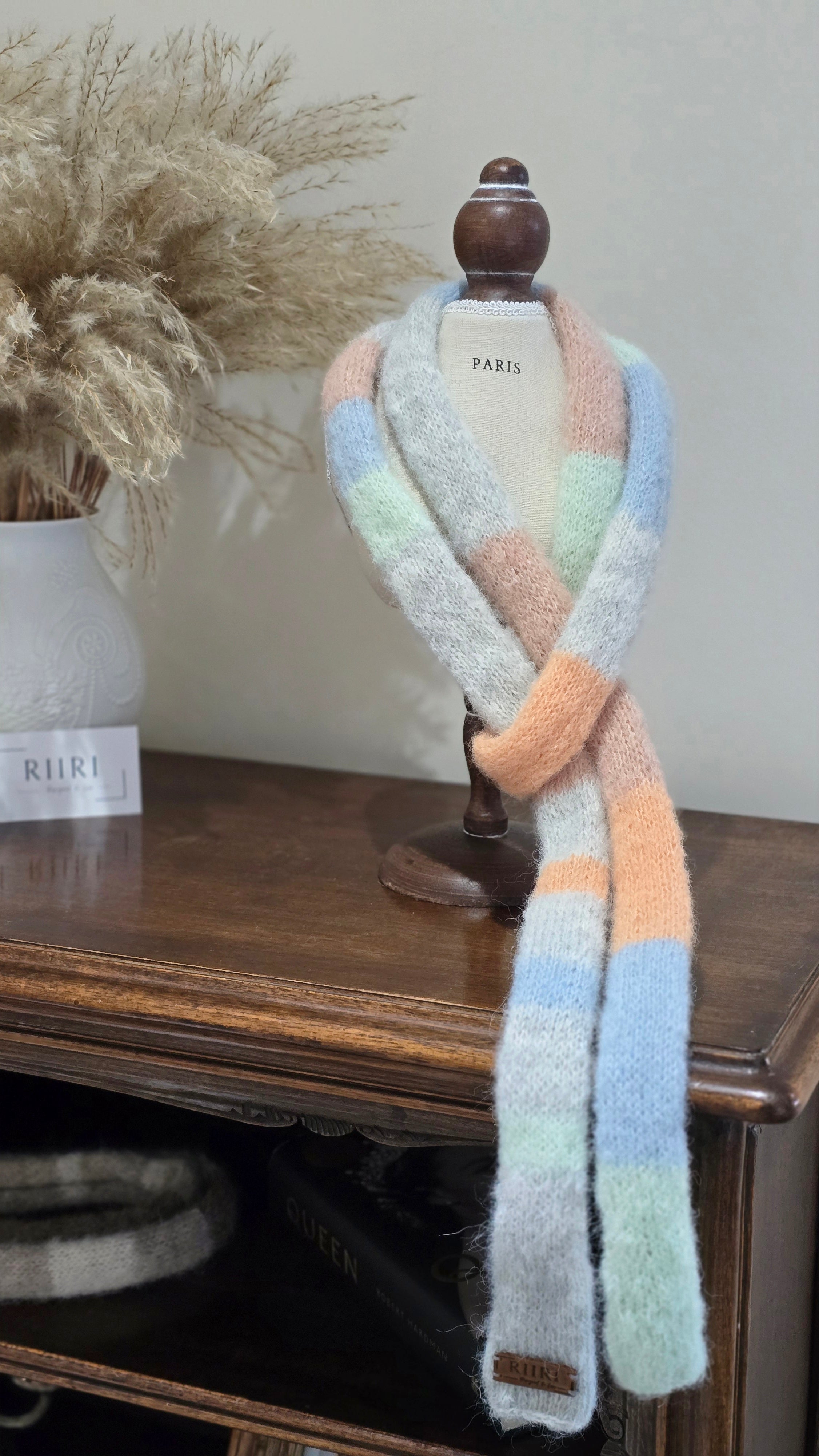 Soft Spring Scarf – Handmade Alpaca & Mulberry Silk Neck Accessory